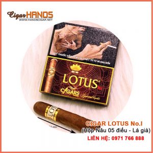 Cigar Lotus No1, hộp nâu 5 điếu lá già-1